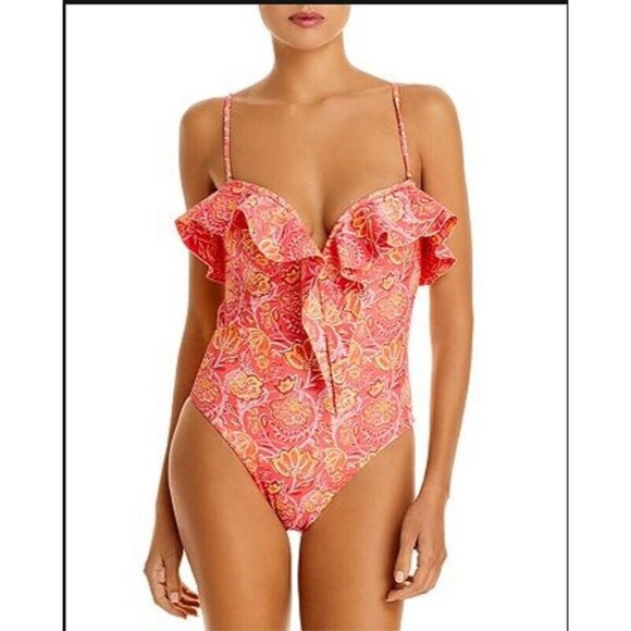 NWT RAMY BROOK M SORRENTO 1PC Melon SWIMSUIT 96882